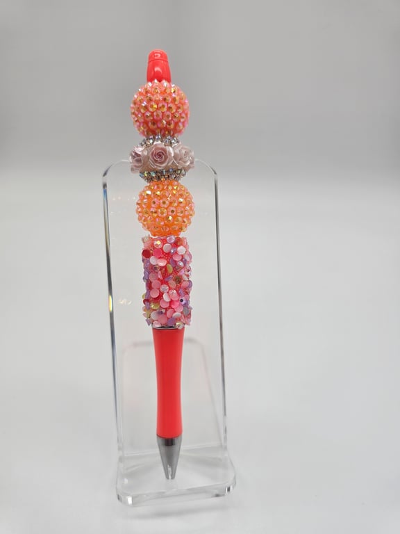 Orange and Pink Dimonds Pen