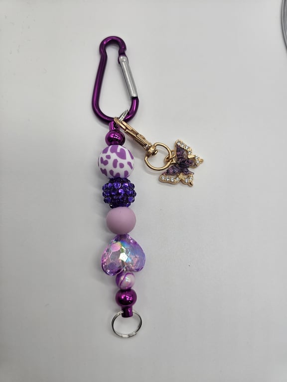 Purple Butterfly Bag Charm — photo 2