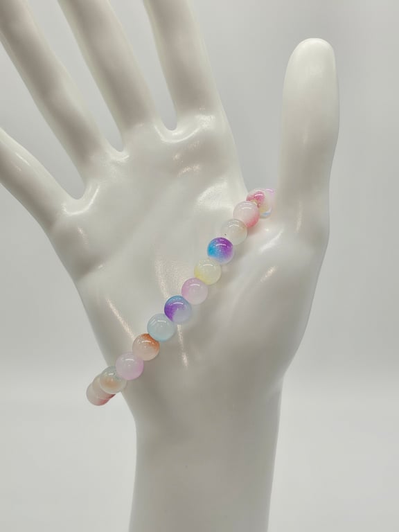 Rainbow Bead Stretch Bracelet
