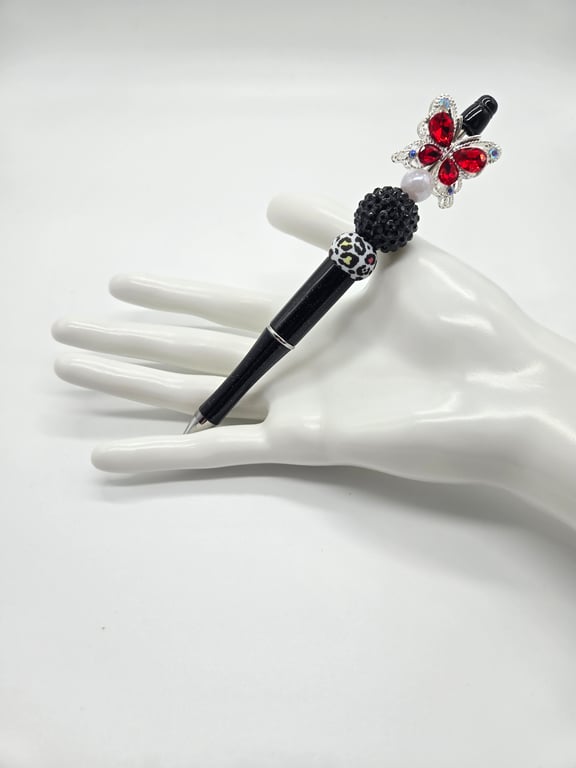 Black and Red Butterfly Pen