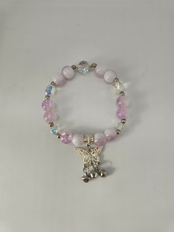 Soft Lavender Butterfly Charm Bracelet — photo 2