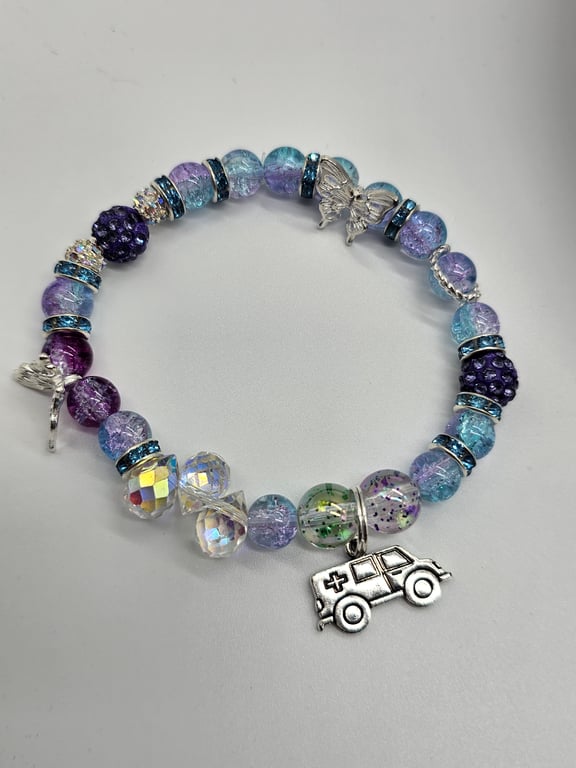 Purple Butterfly and Ambulance Delight Bracelet — photo 2