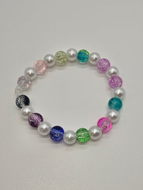 Rainbow Sparkle Stretch Bracelet — photo 2