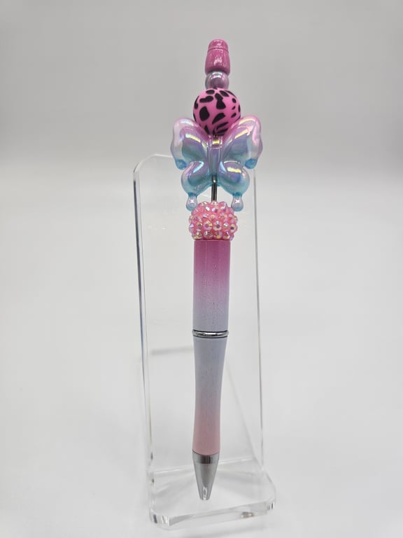 Pink and Blue Ballpoint Pen