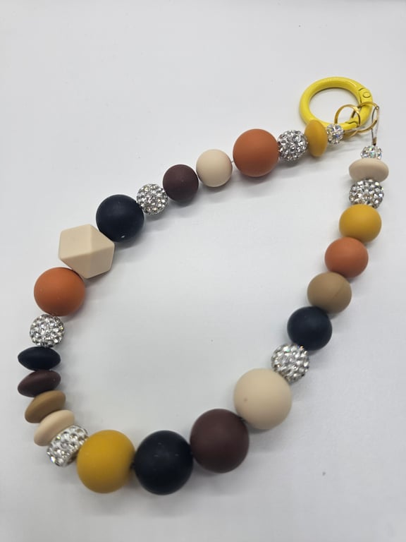 Chunky Earthy Wristlet with Yellow Ring — photo 2