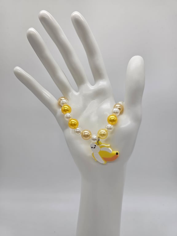 Sunshine Pearl Banana Charm Bracelet