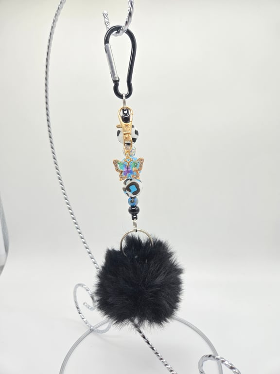 Black Butterfly Keychain