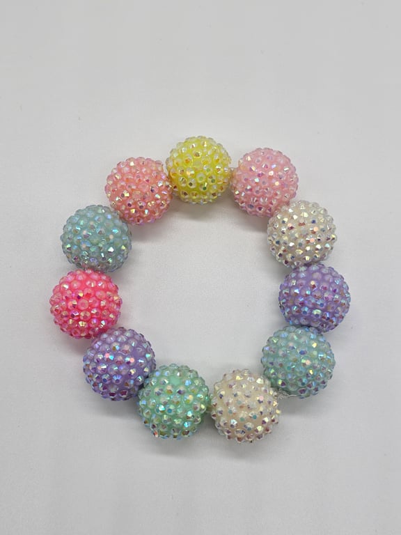 Rainbow Rhinestone Ball Bracelet — photo 2