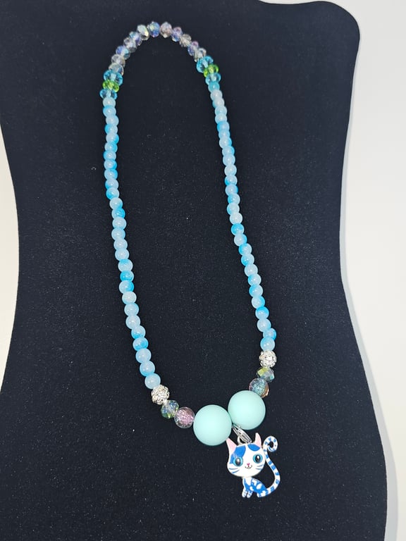 Sky Blue Cat Necklace — photo 2