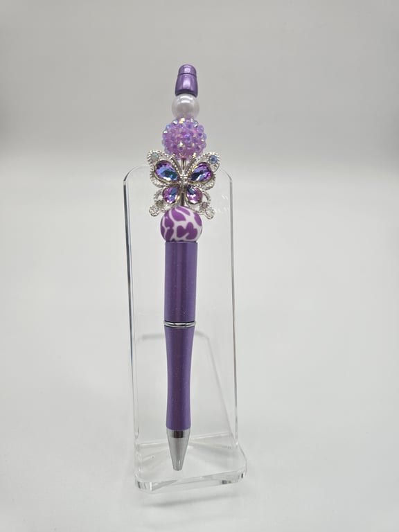 Purple Butterfly Ballpoint Pen
