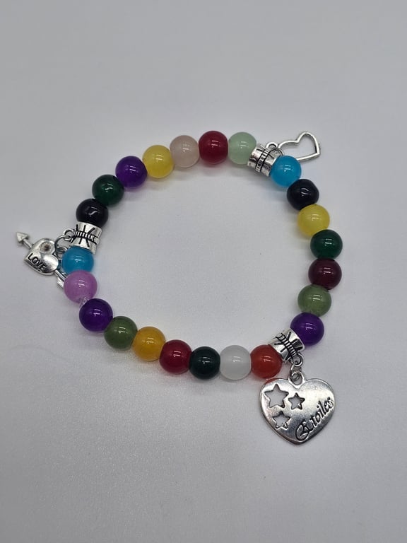 Rainbow Heart Charm Bracelet — photo 2