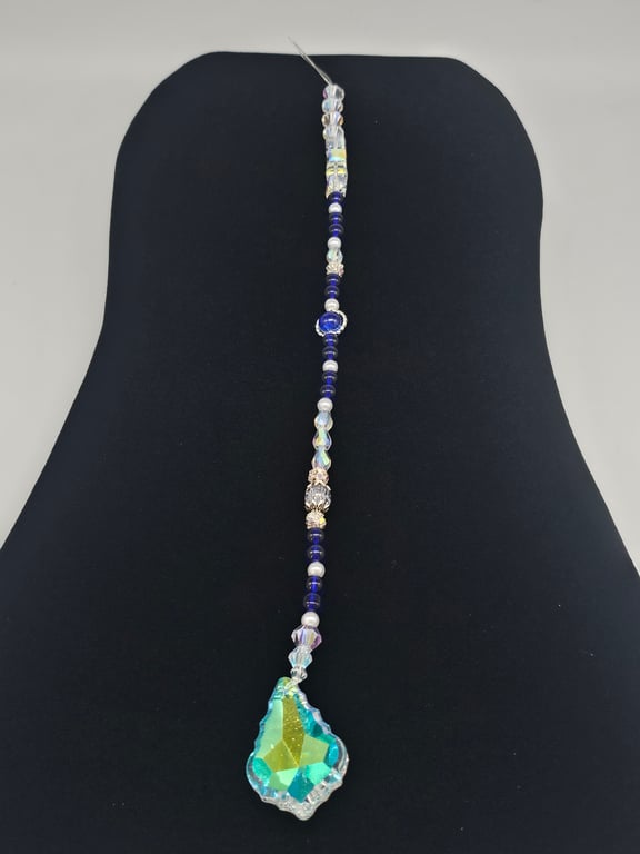 Blue and Green Beaded Sun Catcher
