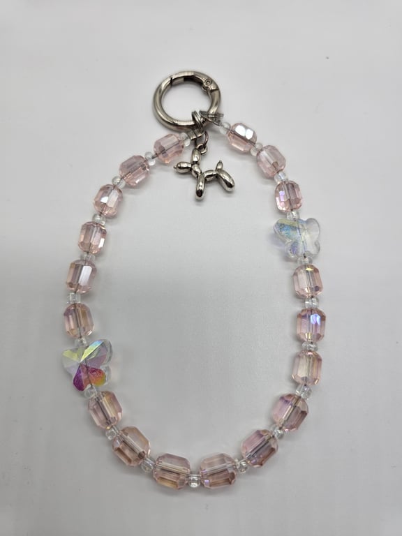 Pale Pink Crystal Phone Wristlet — photo 2