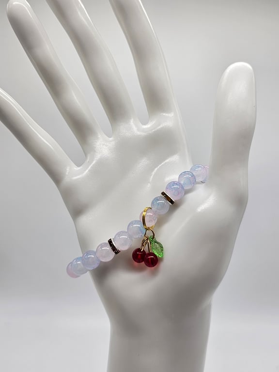 Cherry Blossom Charm Bracelet