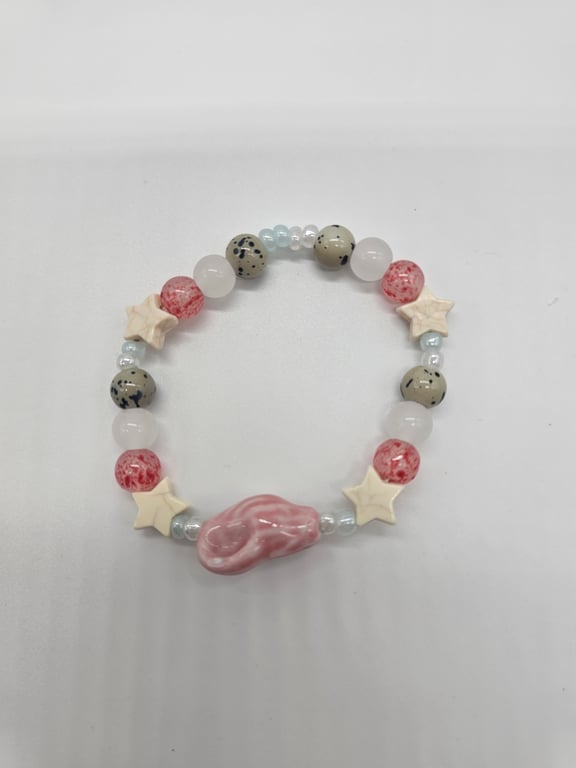 Soft Pink Seashell and Star Bracelet — photo 2