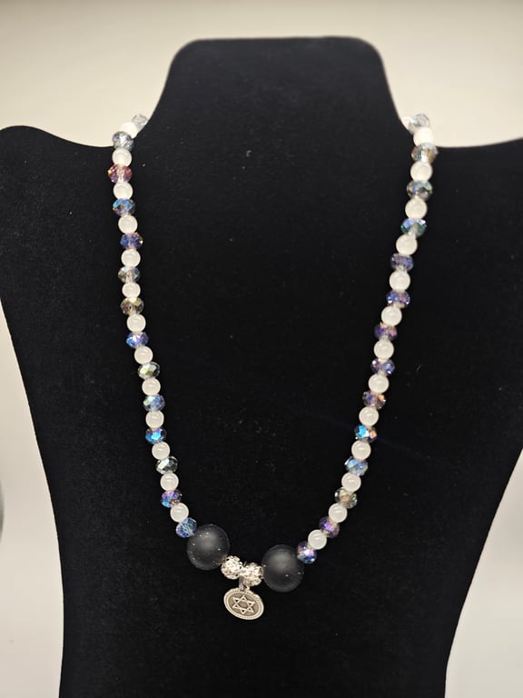 Pastel Black and White Rainbow Necklace