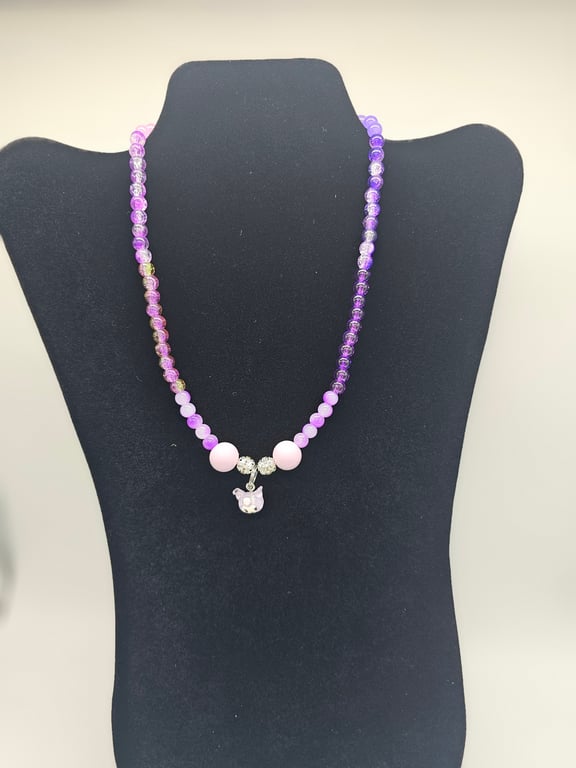 Pastel Purple Kitty Necklace — photo 1