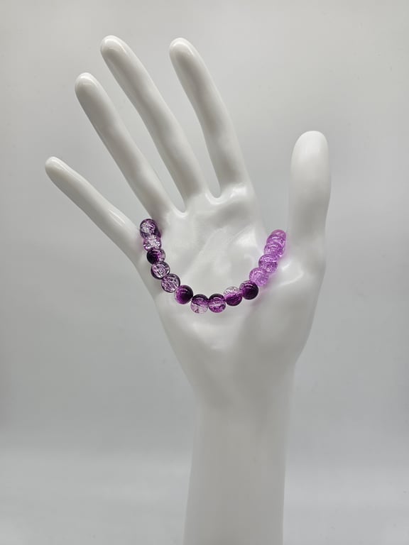 Purple Crystal Stretch Bracelet