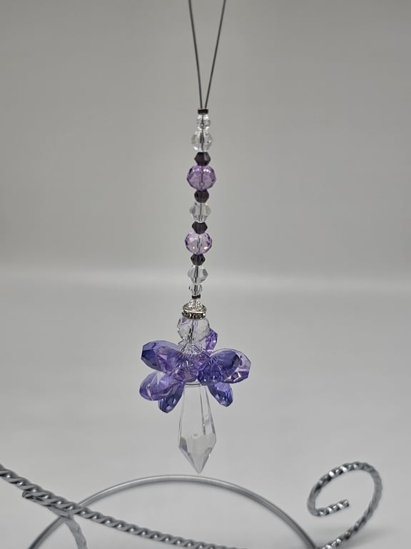 Purple Crystal Charm Suncatcher — photo 2