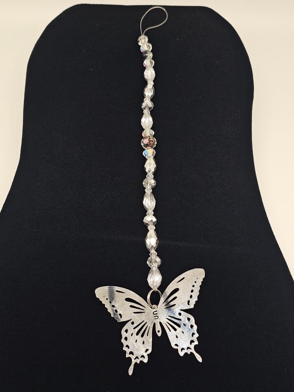 Silver Butterfly Sun Catcher