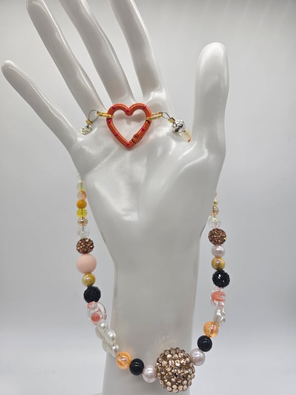 Sweetheart Orange Charm Bracelet