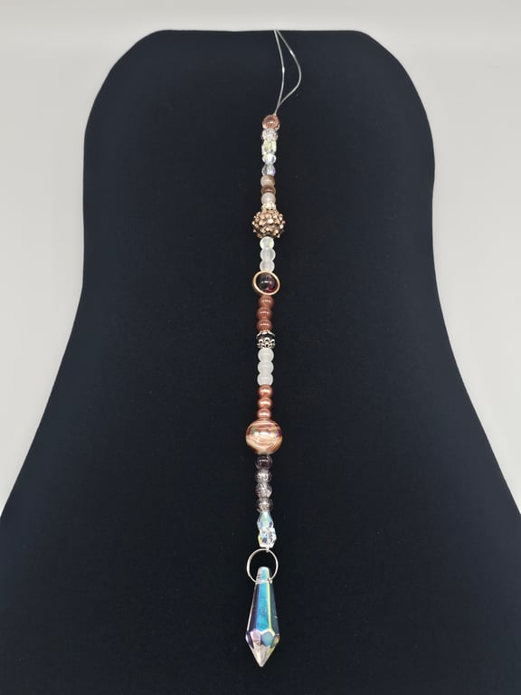 Soft Brown Beaded Sun Catcher