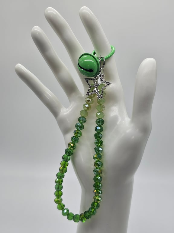 Green Star-fairy Charm Phone Wristlet