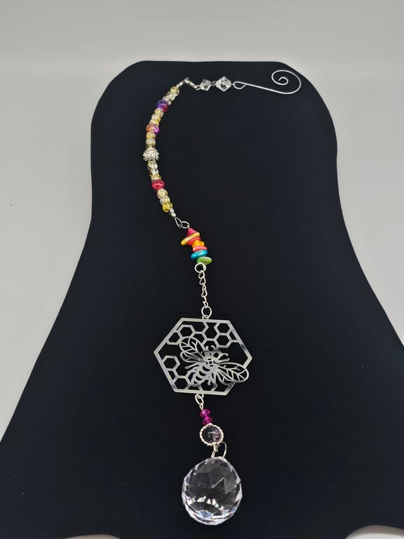 Rainbow Bee Charm Suncatcher