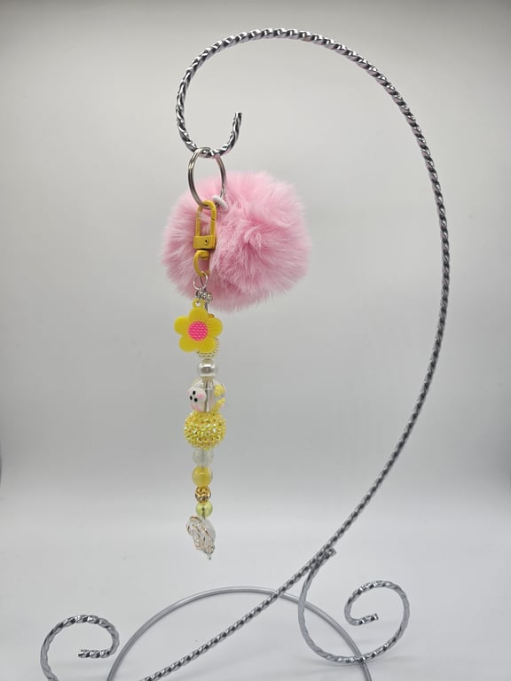Bright Yellow Dangling Keychain