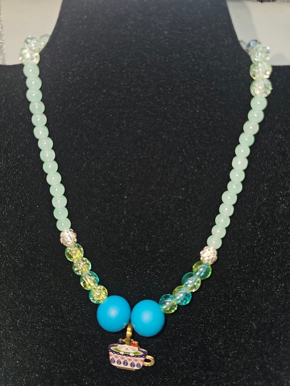 Sweet Sky Blue and Greens Necklace