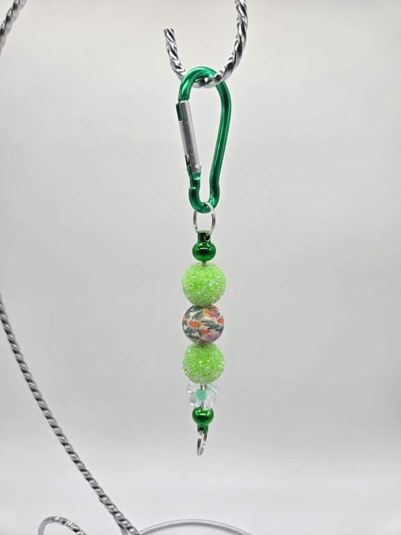 Lime Green Charm Keychain