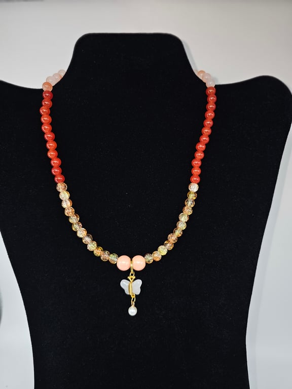 Pastel Butterfly Necklace