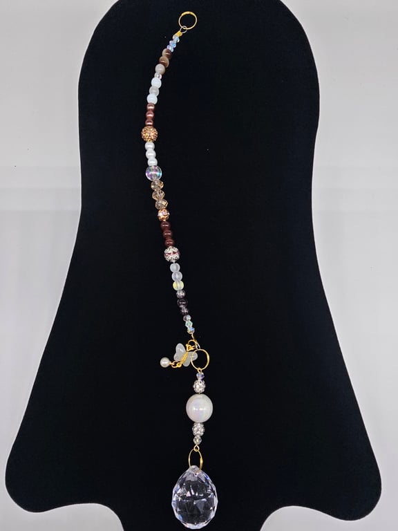 Soft White and Gold Sun Catcher