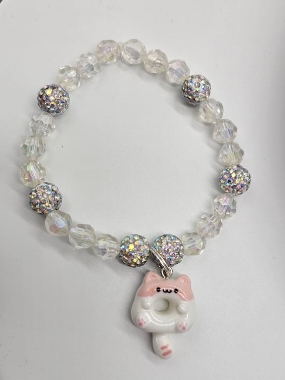 Sparkling Cat Beaded Bracelet — photo 2