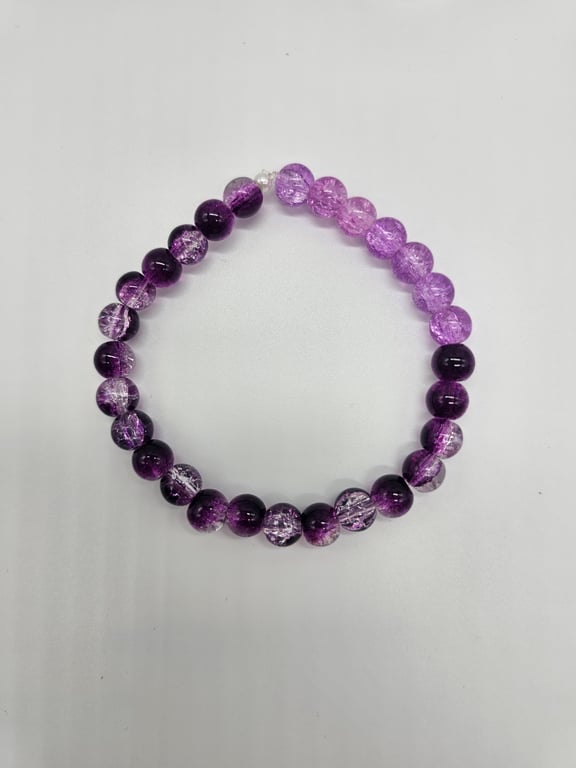 Purple Crystal Stretch Bracelet — photo 2