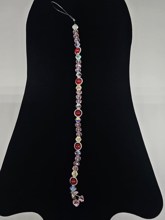 Crystal and Red Beaded Sun Catcher