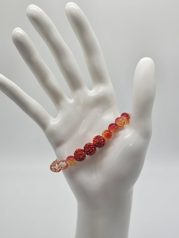 Orange Ombre Sparkle Bracelet