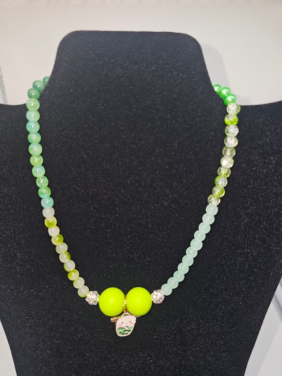 Pastel Green Rainbow Necklace