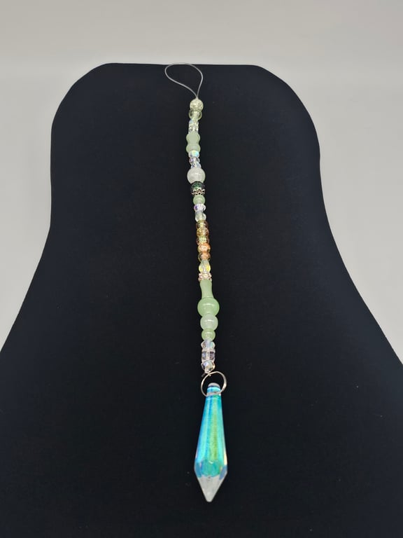 Green and Blue Beaded Suncatcher