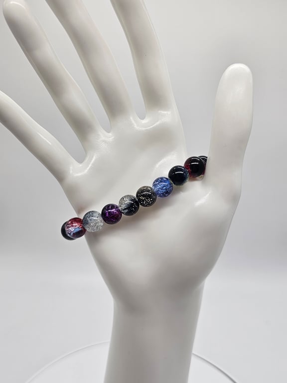 Multicolored Glass Bead Bracelet