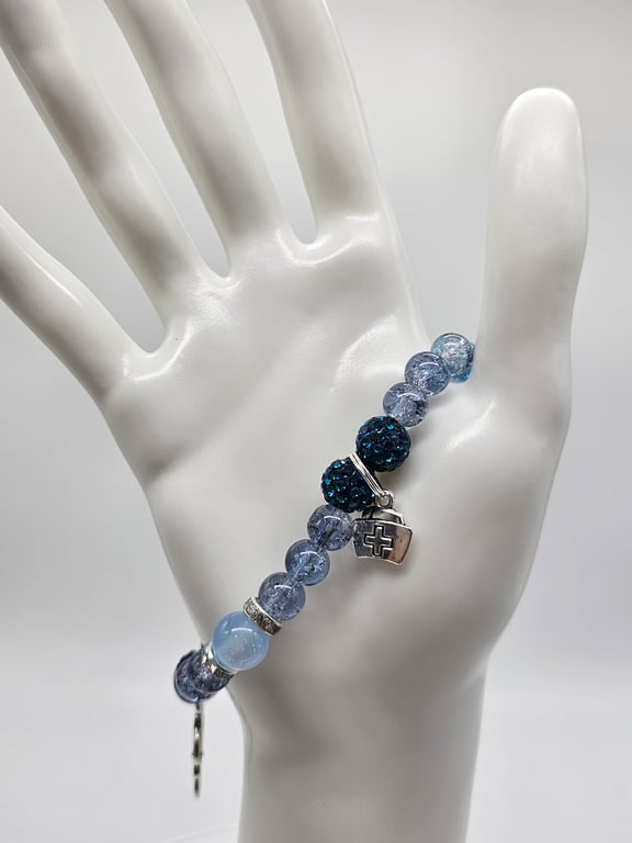 Blue Sky Beaded Bracelet