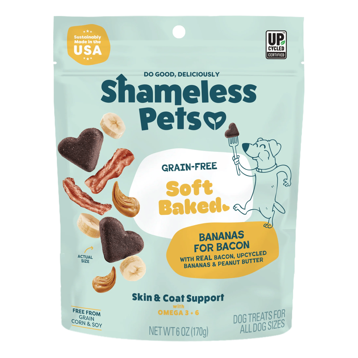 Shameless Pets Bananas for Bacon Soft-Baked Dog Treats