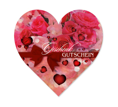 Gutscheinkarte Geschenkgutscheine geschenkgutscheine.com bestellen Klappkarten hauer U450 für Unternehmen Firma Firmen Kunden Druckerei Werbemittel Büroartikel Muttertag Muttertagsgutschein 14. Februar Valentinstag