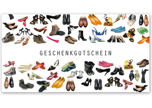 Gutschein Geschenkgutscheine Geschenk Gutscheine für Kunden Druckerei blanko bestellen Karten hauer SH230 Schuhe Schuhgeschäft Schuhwaren Schuhhandel Lederwaren Schuhmacher Schuhgutschein