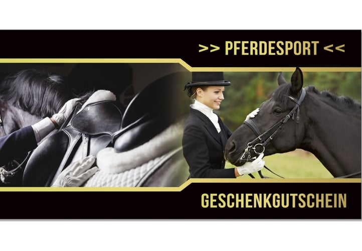 Multicolor Geschenkgutschein Gutscheinvordrucke Gutschein bestellen pos SP242 Reitsportgeschäft Reitstall Reitsportgeschäft Reiten Reitstunden Reitstundengutschein