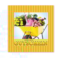 Gutscheinkarte Geschenkgutscheine geschenkgutscheine.com bestellen Klappkarten hauer BL414 Gärtnerei Gartenbau Gärtner Garten Gärtnereigutschein Pflanzen