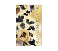 Kundenkarte Kundenkarten Kundenbindung Bonuskarte Treuepass SH580 Schuhe Schuhgeschäft Schuhwaren Schuhhandel Lederwaren Schuhmacher Schuhgutschein