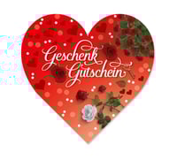 Herz Geschenkgutschein Gutscheinvordrucke Gutschein bestellen U451 für Unternehmen Firma Firmen Kunden Druckerei Werbemittel Büroartikel Muttertag Muttertagsgutschein 14. Februar Valentinstag