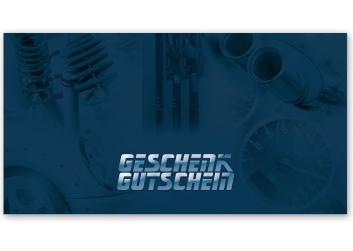 Gutscheinkarte Geschenkgutscheine für Autozubehör, Werkstätten