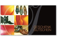 Gutschein bestellen Faltgutschein blanko Gutscheine Card Geschenkgutschein Vorlage Geschenkgutschein-shop SH212 Schuhe Schuhgeschäft Schuhwaren Schuhhandel Lederwaren Schuhmacher Schuhgutschein